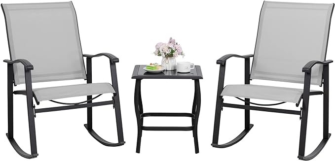Outdoor 3-Piece Rocking Bistro Set