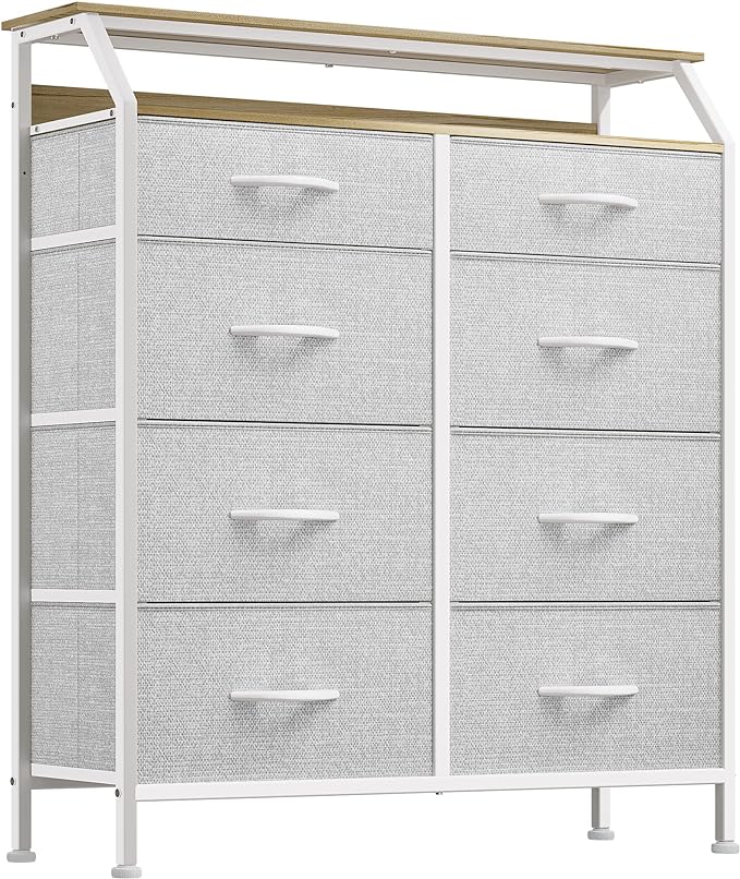 4 Drawers Fabric Dresser for Bedroom Tall Storage Drawer