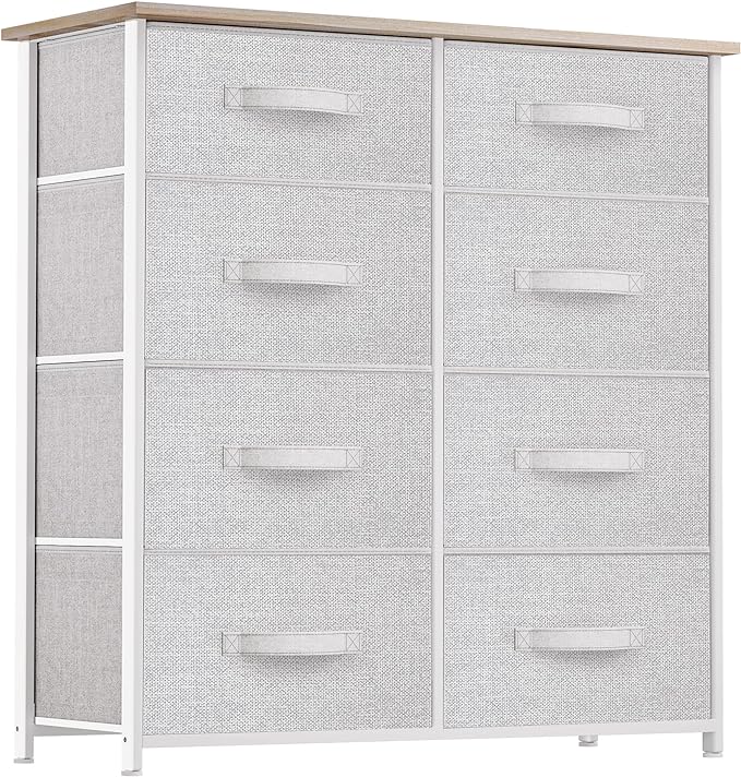 Dresser for Bedroom, Tall Dresser with 8 Drawers