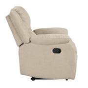 LoungeNest Oatmeal Fabric Recliner Chair