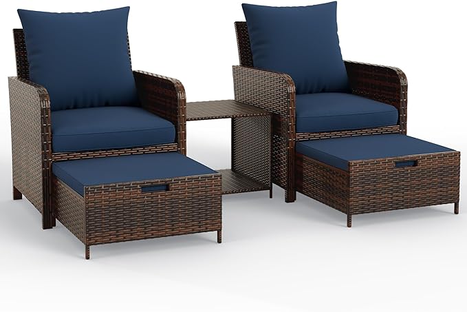 Balcony Furniture Patio Set Patio Bistro Set 5 Piece Wicker Patio Furniture