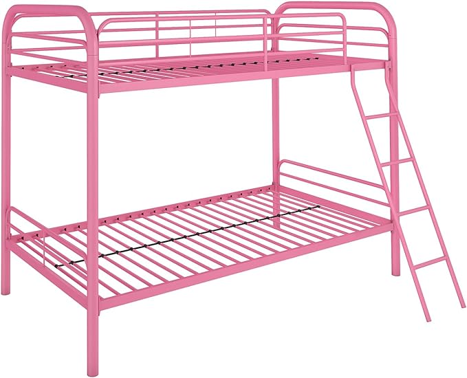 Twin-Over-Twin Bunk Bed with Metal Frame