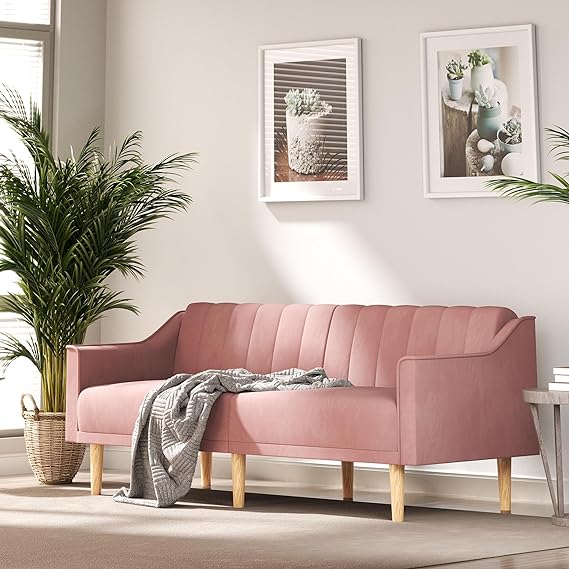 Sofa Bed with Adjustable Backrest and Armrests