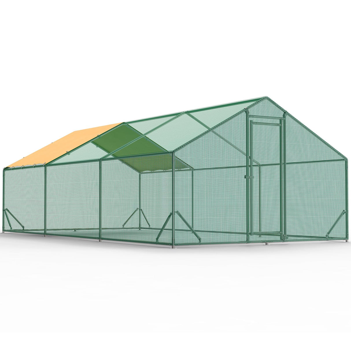 Quictent XL walk-in metal chicken coop with galvanized frame and UV tarp