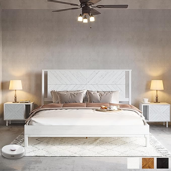 Vivian 14 Inch Deluxe Bed Frame with Headboard