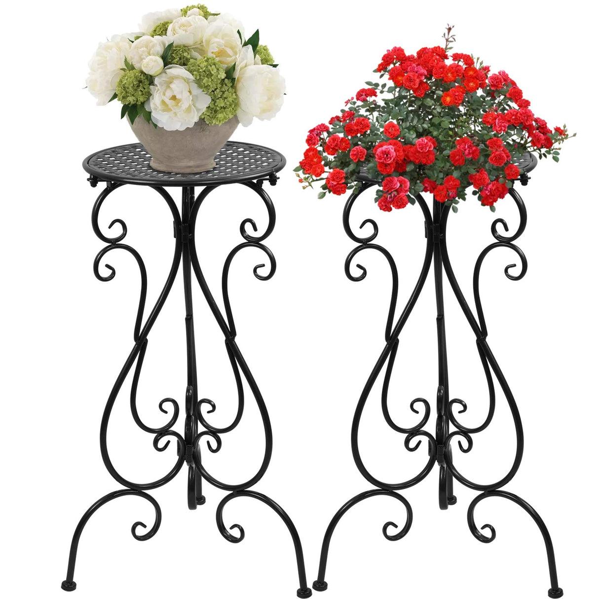 Rustproof Wrought Iron Plant Table – Supports Up to 50 lbs