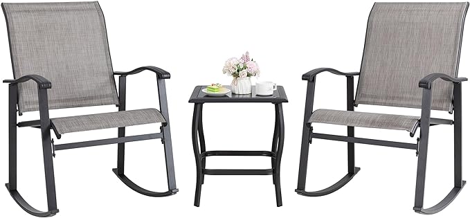 Outdoor 3-Piece Rocking Bistro Set