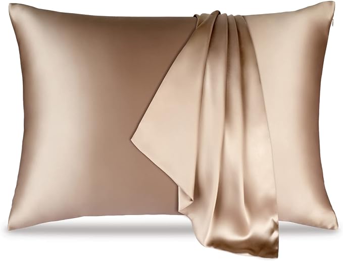 22 Momme Silk Pillowcase for Hair and Skin, Grade 6A Organic Silk Pillowcase