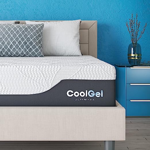 Classic Brands Cool Gel Chill Memory Foam 14-inch Mattress with 2 Bonus Pillows …