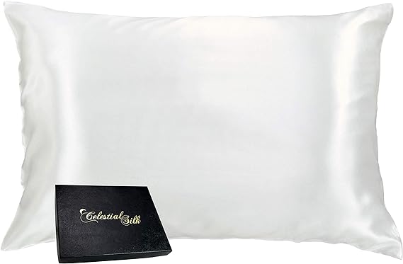 100% Pure Mulberry Silk Pillowcase Premium 25 Momme for Hair and Skin
