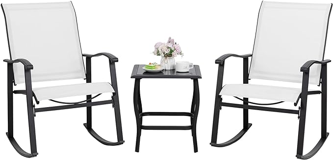 Outdoor 3-Piece Rocking Bistro Set