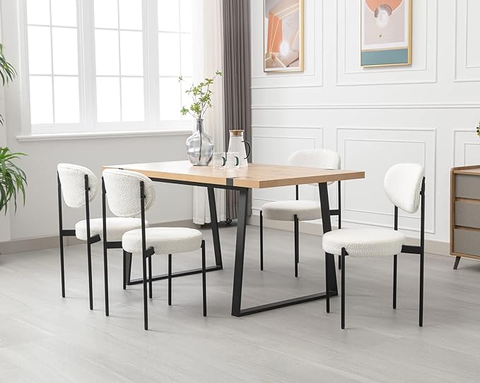 Mid Century Dining Room Chairs Set of 4 Velvet Dining Chairs