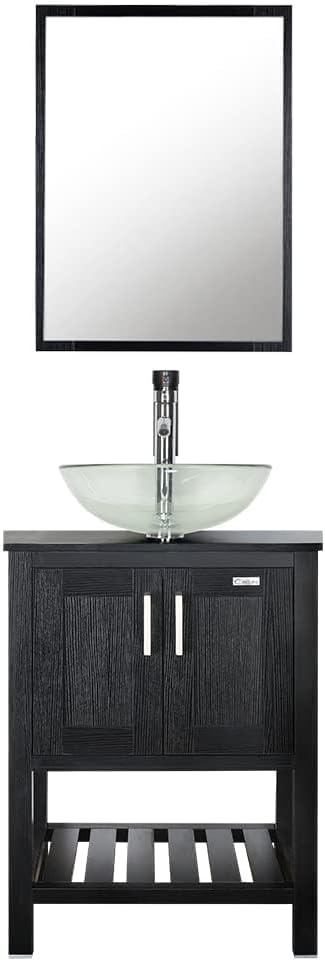 24 inch Modern Bathroom Vanity Units Cabinet and Sink Stand Pedestal