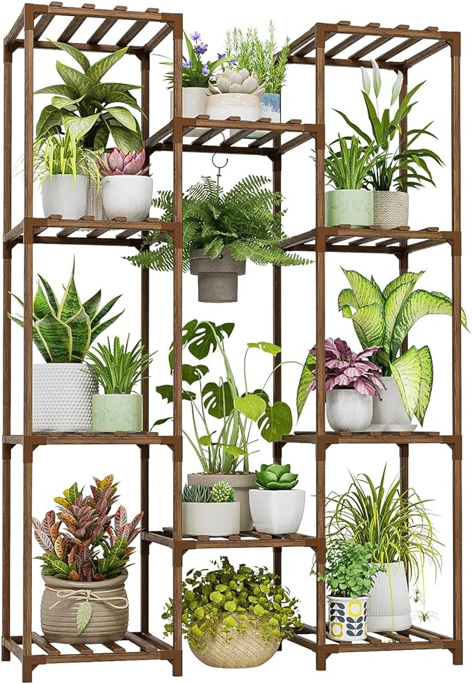 Bamworld 10-Tier Wooden Plant Stand