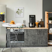 folded round high top table with removable legs