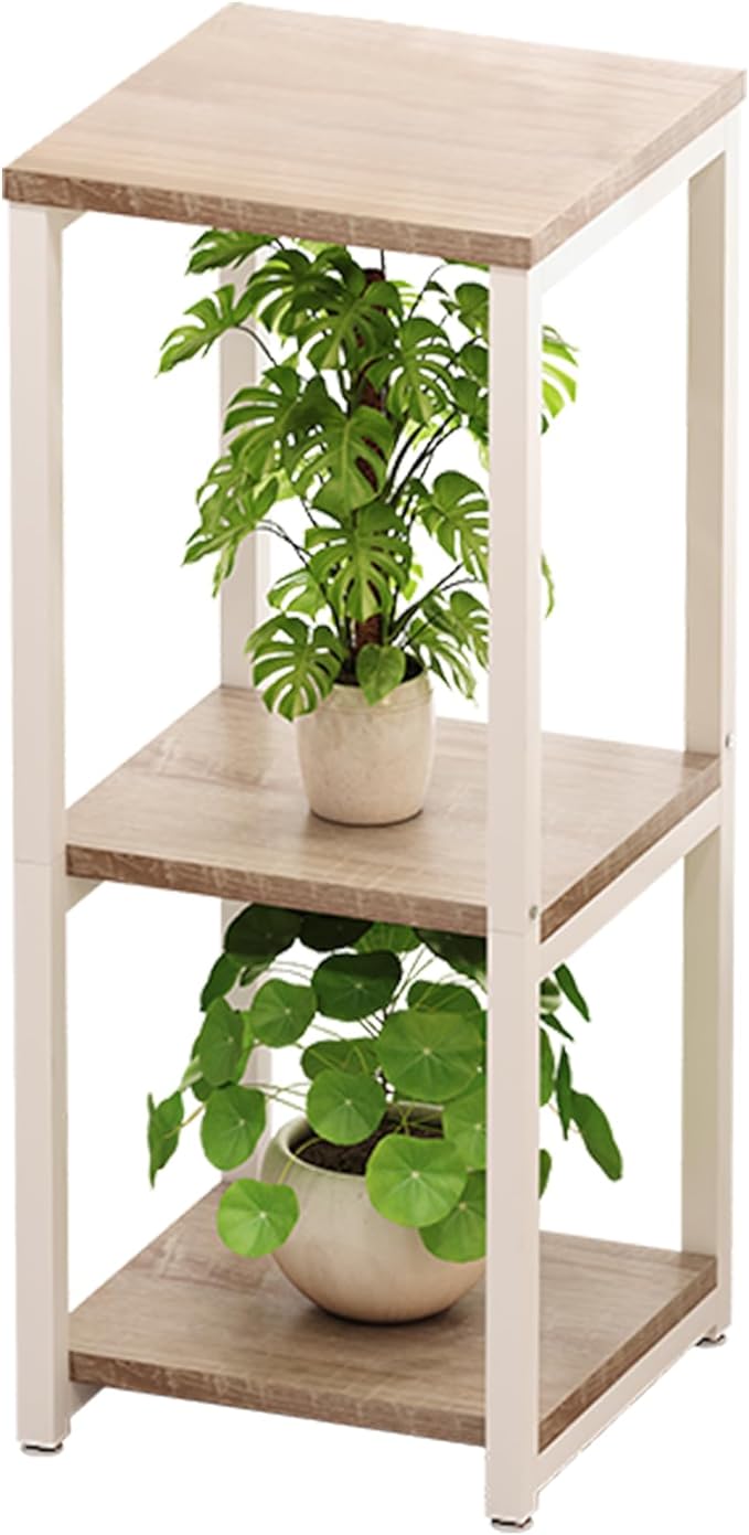 FloraFrame Duo – Sleek 2 Tier Metal & Wood Plant Stand