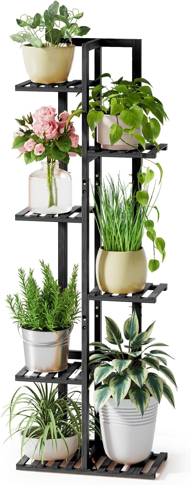 6 Tier Bamboo Plant Stand - Indoor Tall Plant