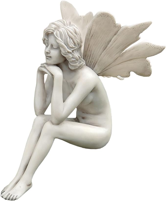 PD1549 The Enchanted Garden Fairies Colleen Statue, antique stone