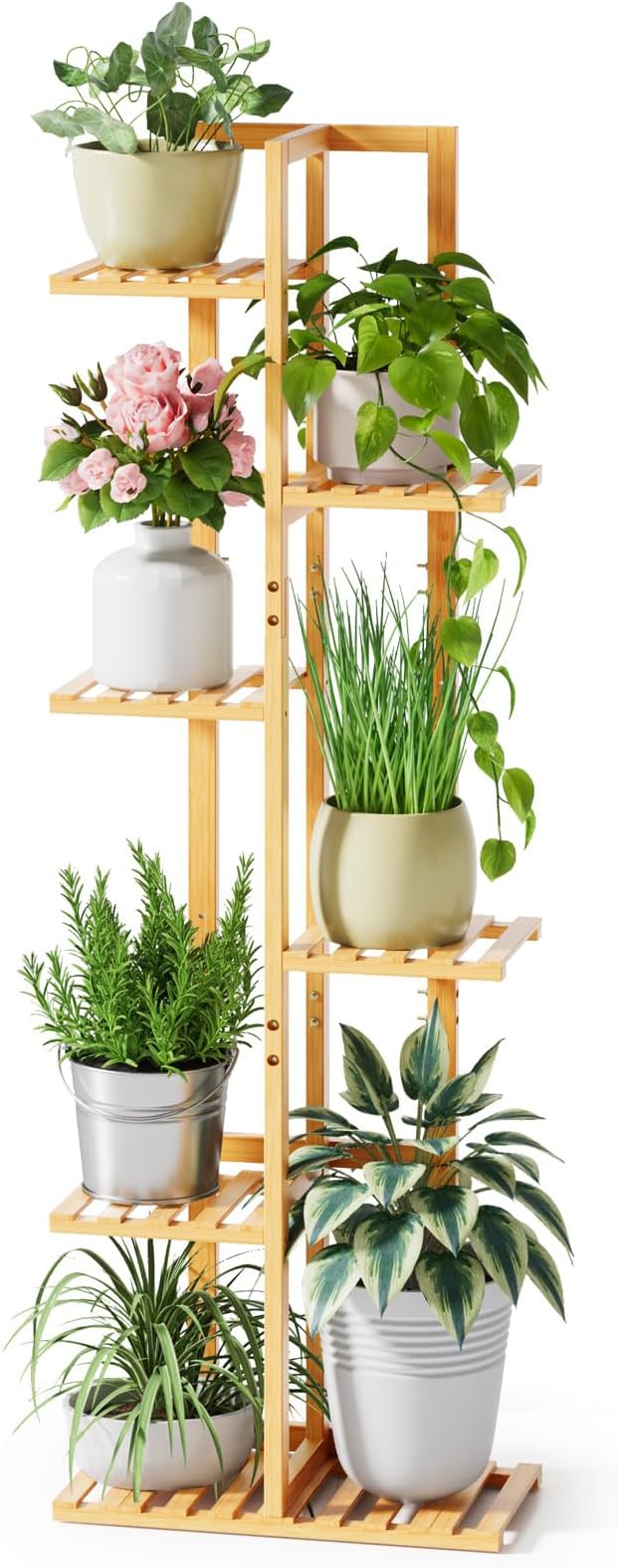 6 Tier Bamboo Plant Stand - Indoor Tall Plant