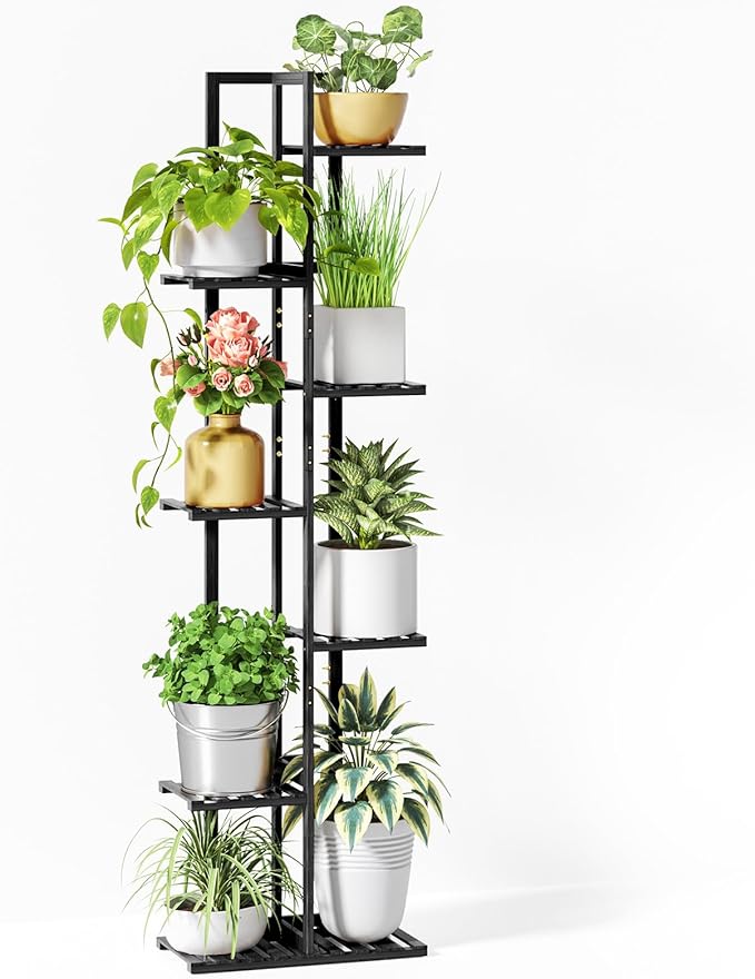 6 Tier Bamboo Plant Stand - Indoor Tall Plant