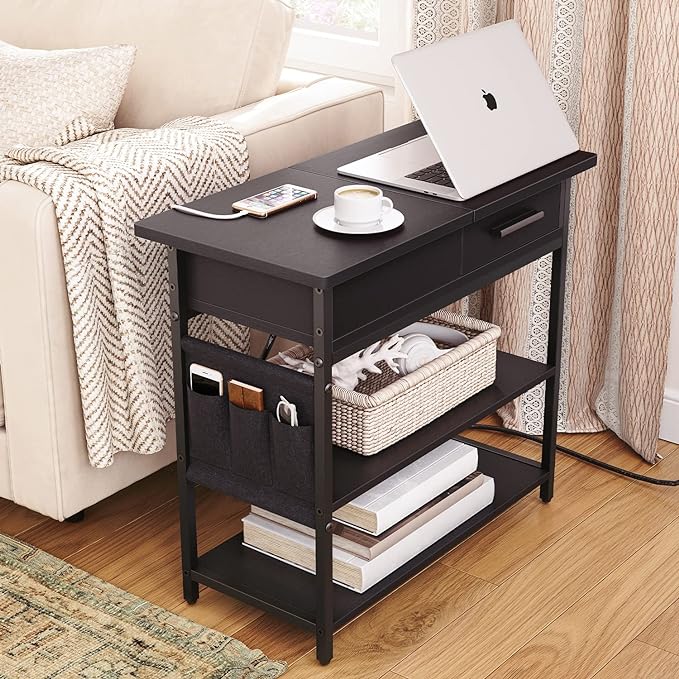 End Table with USB Ports and Outlets
