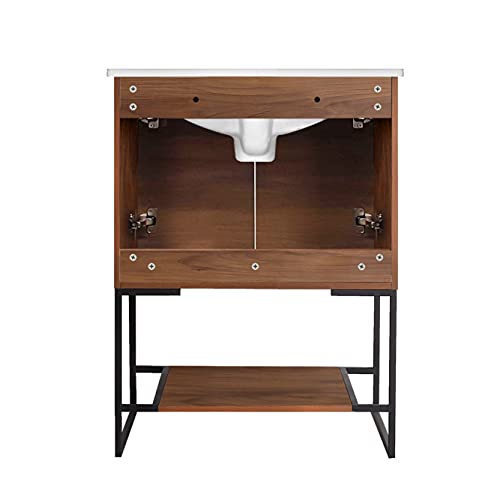 24" Inch Bathroom Vanity and Sink, Knob Free Design