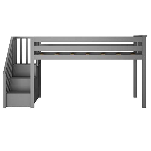 Low Loft Bed, Twin Bed Frame For Kids