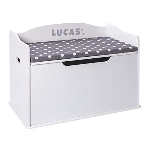 Wooden Toy Box and Storage Chest with Seating Bench