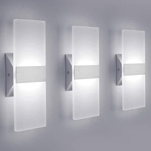 LED Wall Sconce Modern Wall Light Lamps 12W Cool White