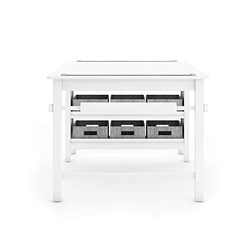 Living and Learning Kids' Art Table and Stool Set (Creamy White)