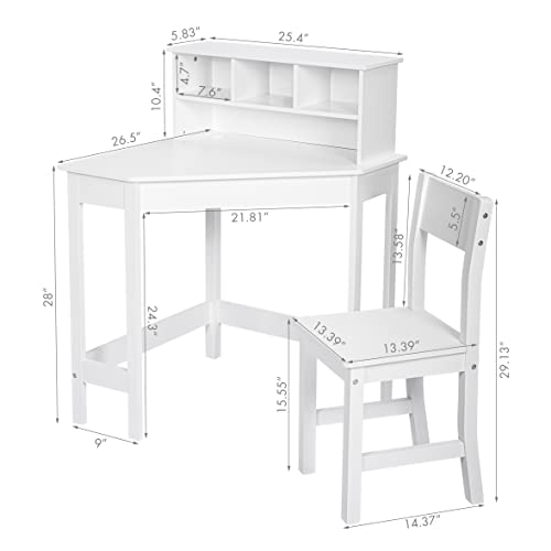 Wooden Study Desk with Chair for Children
