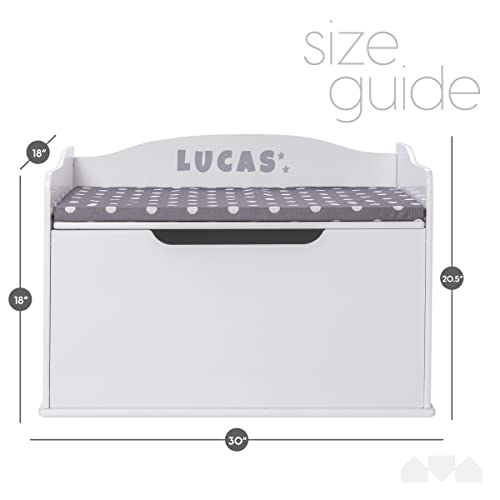 Wooden Toy Box and Storage Chest with Seating Bench