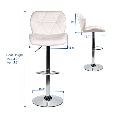 Bar Table Set of 3 Adjustable Round Table and 2 Swivel Pub Stools