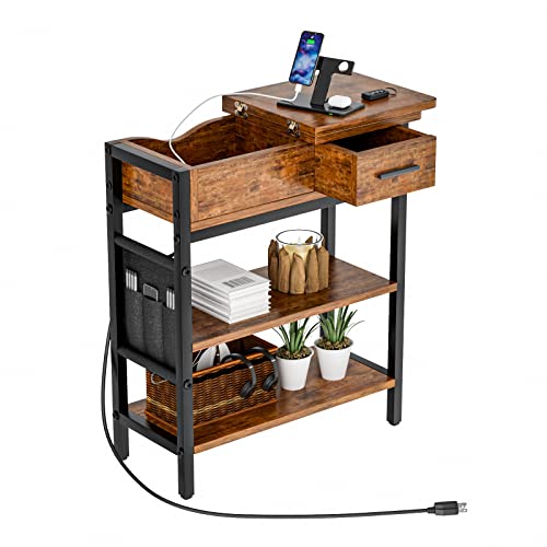 End Table with USB Ports and Outlets