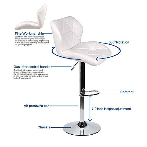 Bar Table Set of 3 Adjustable Round Table and 2 Swivel Pub Stools