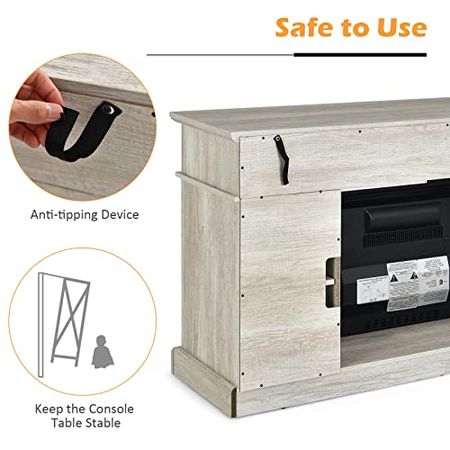 Fireplace TV Stand for TVs Up to 65 Inch, Electric Fireplace TV Console w/Remote Contro