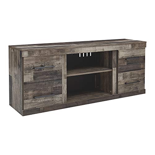 Derekson Rustic TV Stand with Fireplace Option Fits TVs up to 60ā