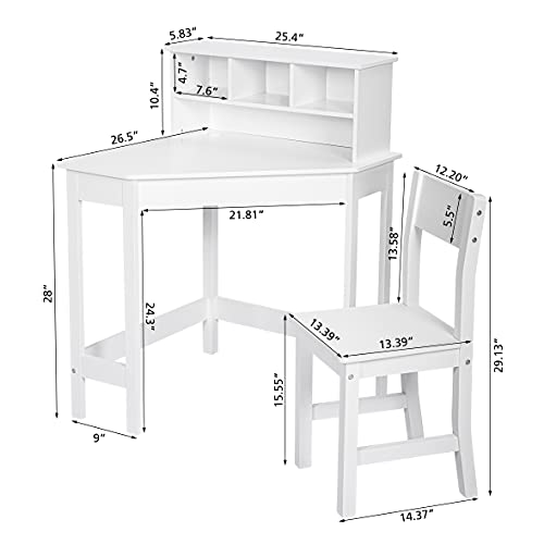 Kids Desk,Wooden Study Desk with Chair for Children