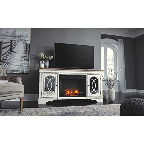 Farmhouse TV Stand with Fireplace Option Fits TVs up to 72"