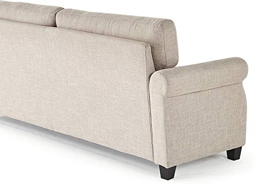 Josh Loveseat Sofa / Easy, Tool-Free Assembly, Beige