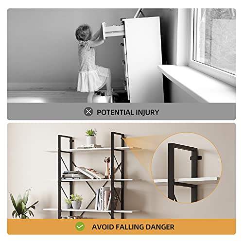 5 Tier Bookcase, Artsy Modern Bookshelf