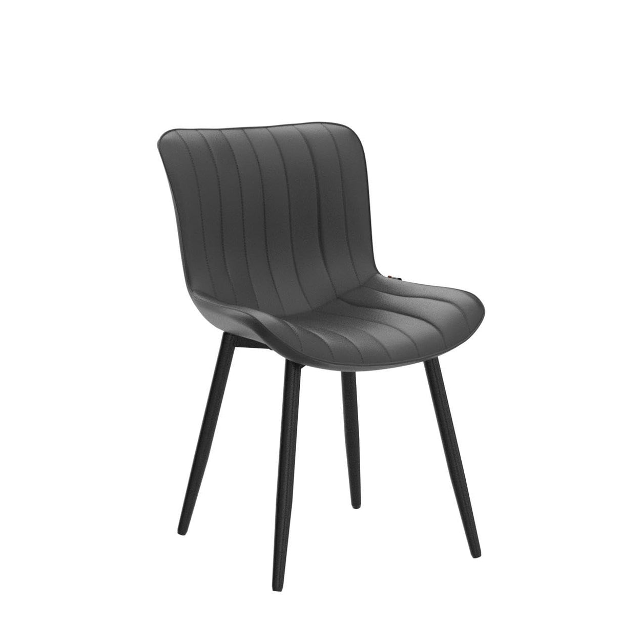 Black Dining Chairs Set of 2 Upholstered Mid Century Modern Kitchen Chair