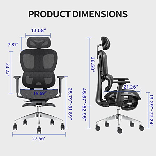 Ergonomic Mesh Office Chair with 3D Adjustable Armrest