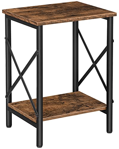 Small Side Table, End Table with Storage Shelf