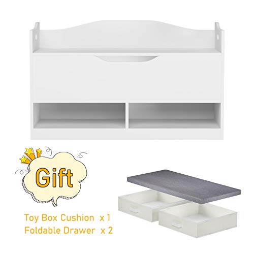 Wooden Toy Box with Bench Seat