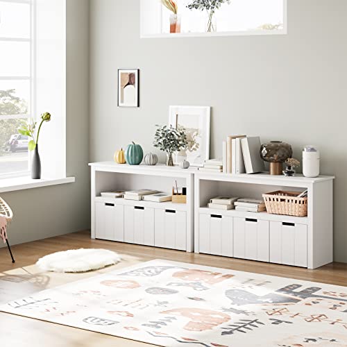 Toy Storage Cabinet with 3 Movable Drawers