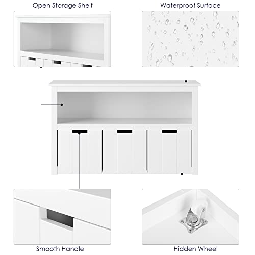 Toy Storage Cabinet with 3 Movable Drawers