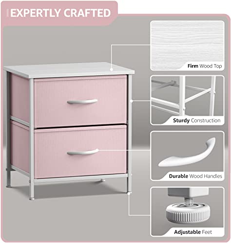 Nightstand with 2 Drawers