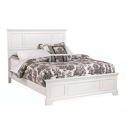 Naples White Queen Bed, Night Stand