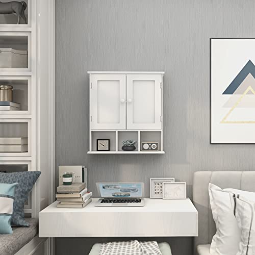 Bathroom Cabinet,Bathroom Wall Cabinet with 2 Door Adjustable Shelves